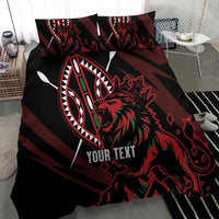 Kenya King Lion Personalized Bedding Set Stylized Maasai Shield - Wonder Print Shop