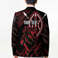 Kenya King Lion Personalized Blazer Stylized Maasai Shield - Wonder Print Shop