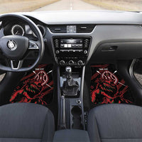 Kenya King Lion Personalized Car Mats Stylized Maasai Shield - Wonder Print Shop