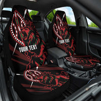 Kenya King Lion Personalized Car Seat Cover Stylized Maasai Shield - Wonder Print Shop