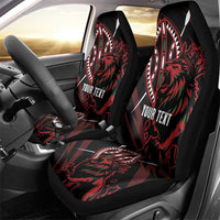 Kenya King Lion Personalized Car Seat Cover Stylized Maasai Shield - Wonder Print Shop