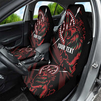 Kenya King Lion Personalized Car Seat Cover Stylized Maasai Shield - Wonder Print Shop
