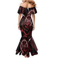 Kenya King Lion Personalized Family Matching Mermaid Dress and Hawaiian Shirt Stylized Maasai Shield - Wonder Print Shop