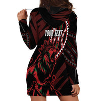 Kenya King Lion Personalized Hoodie Dress Stylized Maasai Shield - Wonder Print Shop
