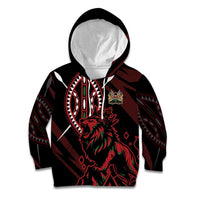 Kenya King Lion Personalized Kid Hoodie Stylized Maasai Shield - Wonder Print Shop