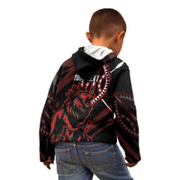 Kenya King Lion Personalized Kid Hoodie Stylized Maasai Shield - Wonder Print Shop