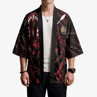 Kenya King Lion Personalized Kimono Stylized Maasai Shield - Wonder Print Shop