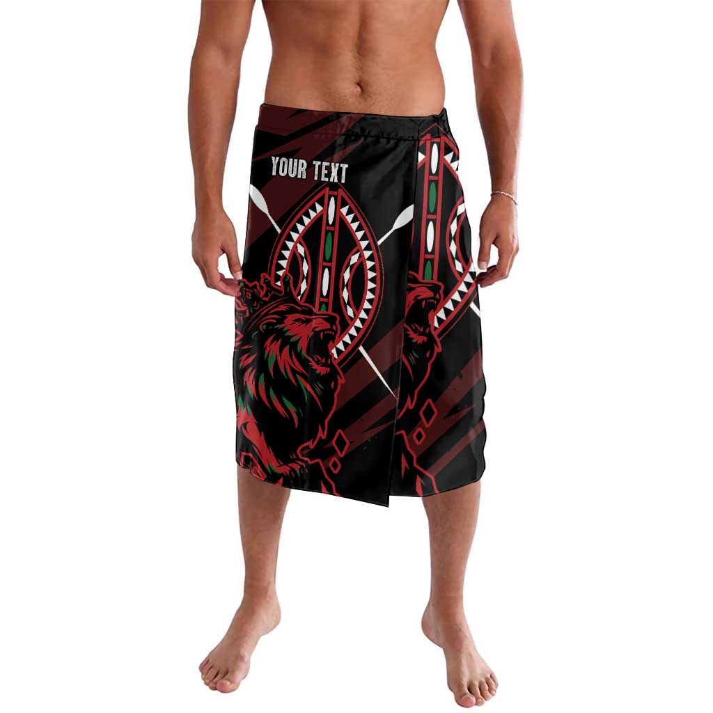 Kenya King Lion Personalized Lavalava Stylized Maasai Shield - Wonder Print Shop