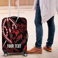 Kenya King Lion Personalized Luggage Cover Stylized Maasai Shield - Wonder Print Shop