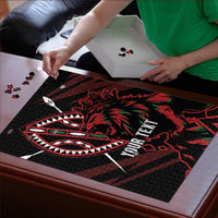 Kenya King Lion Personalized Puzzle Stylized Maasai Shield - Wonder Print Shop