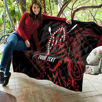 Kenya King Lion Personalized Quilt Stylized Maasai Shield - Wonder Print Shop