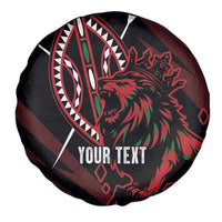Kenya King Lion Personalized Spare Tire Cover Stylized Maasai Shield - Wonder Print Shop