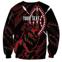 Kenya King Lion Personalized Sweatshirt Stylized Maasai Shield - Wonder Print Shop