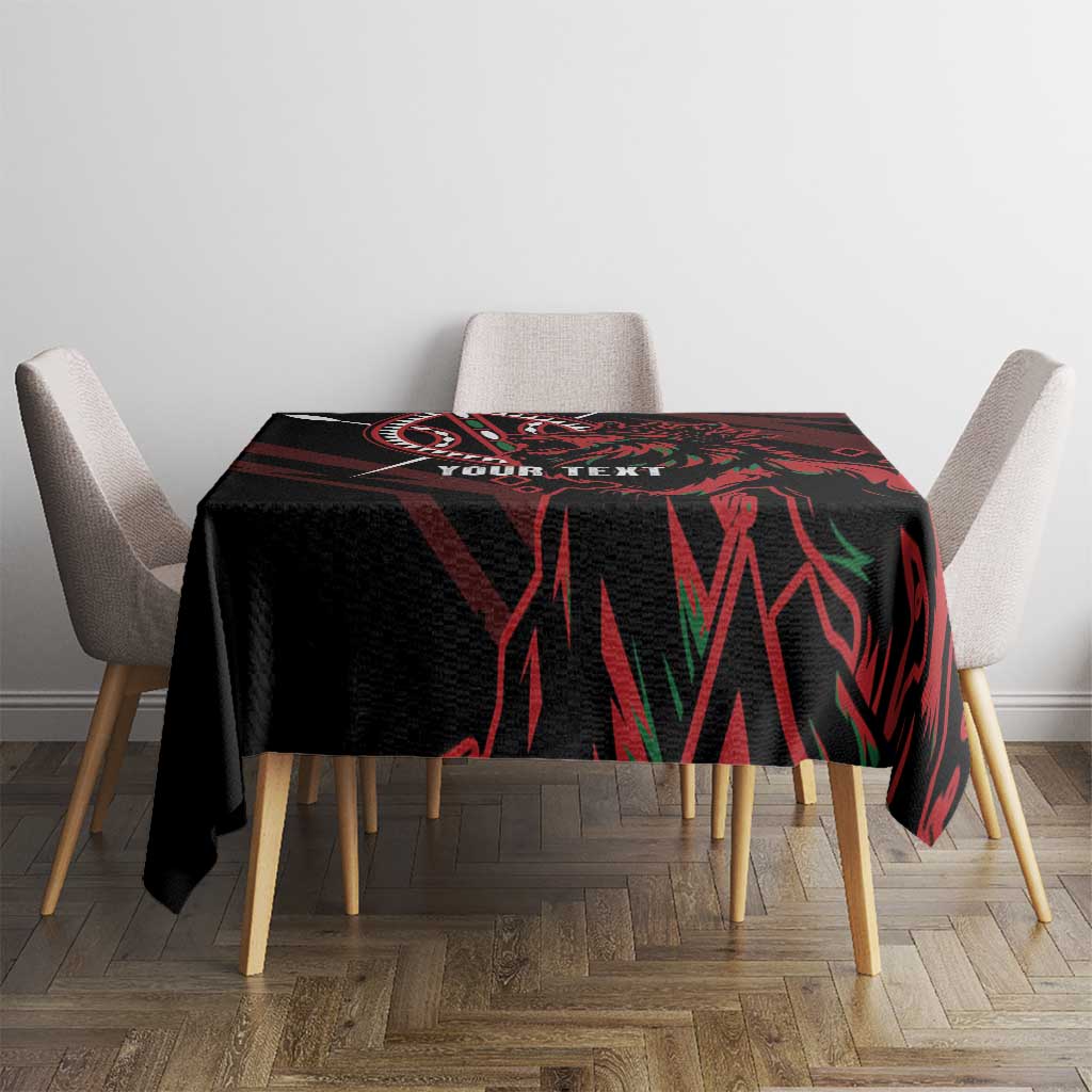 Kenya King Lion Personalized Tablecloth Stylized Maasai Shield - Wonder Print Shop