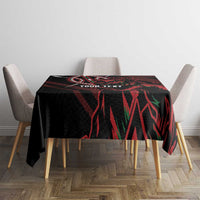Kenya King Lion Personalized Tablecloth Stylized Maasai Shield - Wonder Print Shop