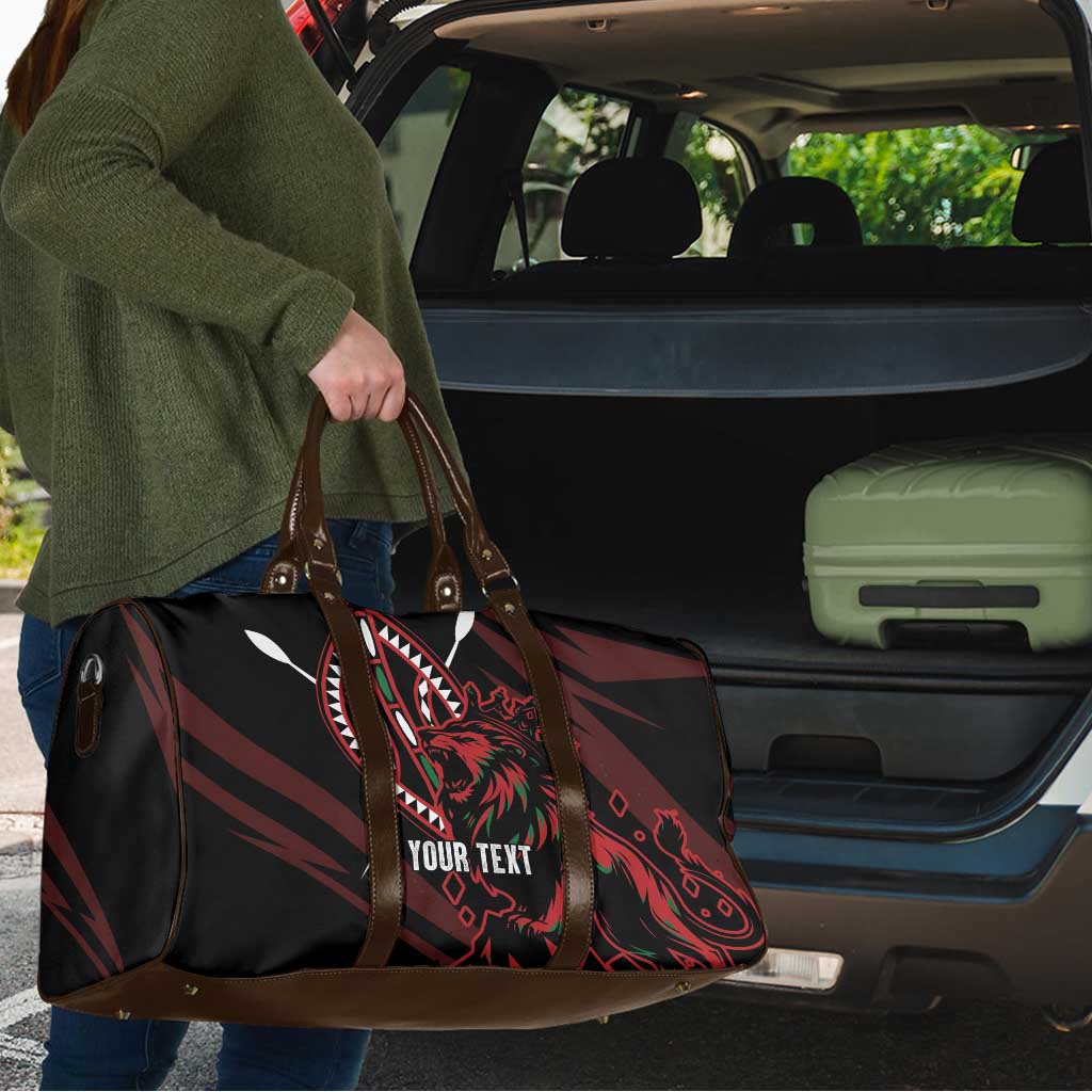 Kenya King Lion Personalized Travel Bag Stylized Maasai Shield - Wonder Print Shop