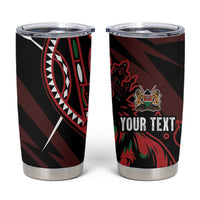 Kenya King Lion Personalized Tumbler Cup Stylized Maasai Shield - Wonder Print Shop