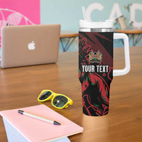 Kenya King Lion Personalized Tumbler With Handle Stylized Maasai Shield - Wonder Print Shop
