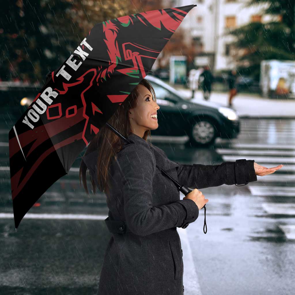 Kenya King Lion Personalized Umbrella Stylized Maasai Shield - Wonder Print Shop