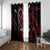 Kenya King Lion Personalized Window Curtain Stylized Maasai Shield - Wonder Print Shop