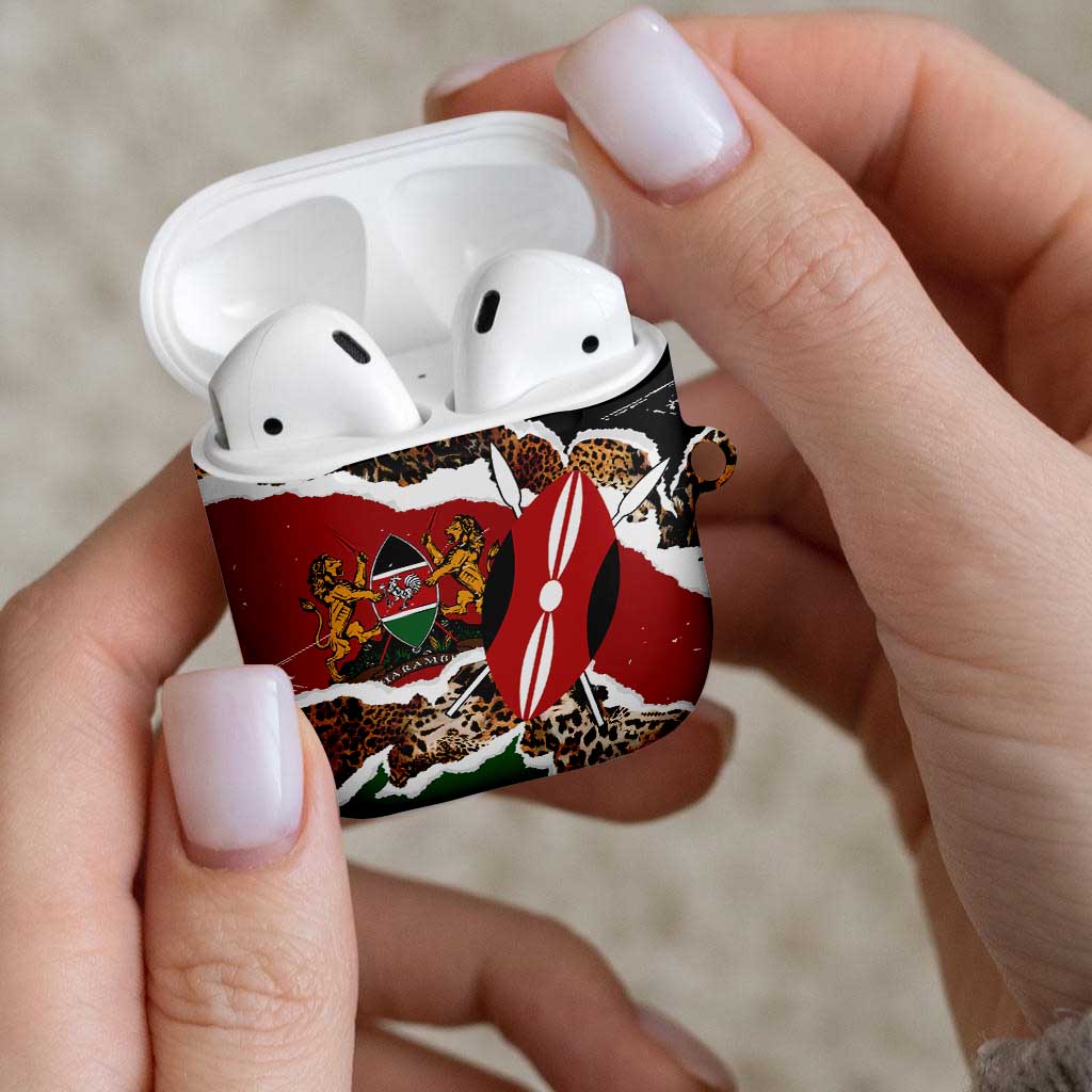 Kenya Grunge AirPods Case Mix Animal Skin Pattern - Wonder Print Shop