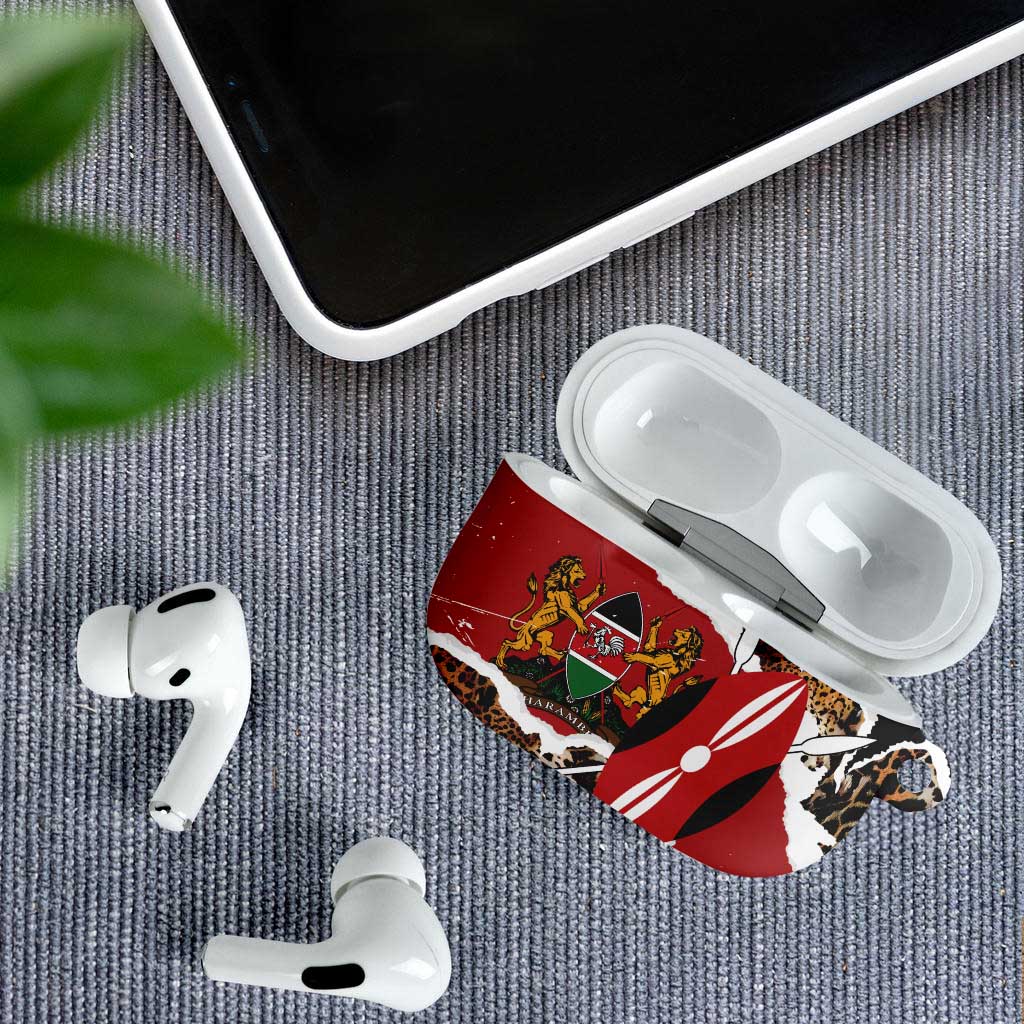 Kenya Grunge AirPods Case Mix Animal Skin Pattern - Wonder Print Shop
