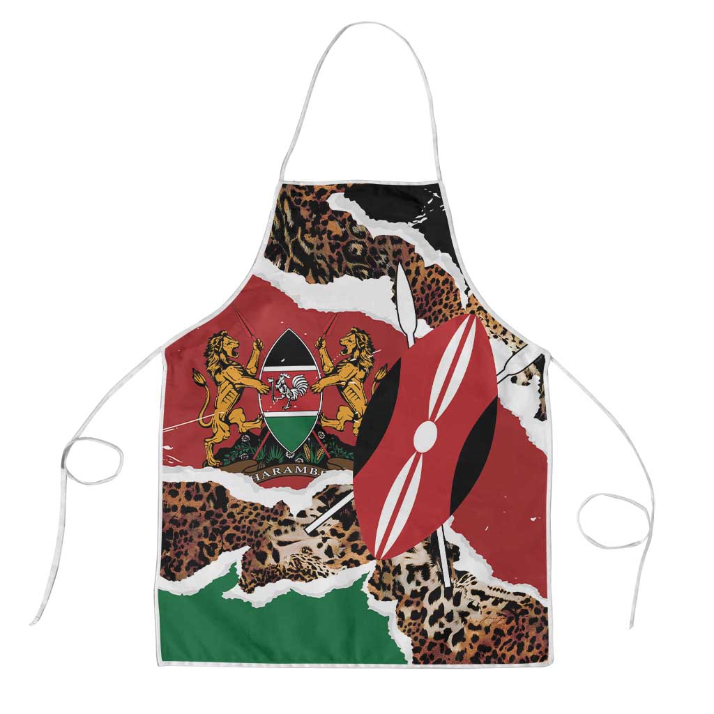 Kenya Grunge Apron Mix Animal Skin Pattern - Wonder Print Shop