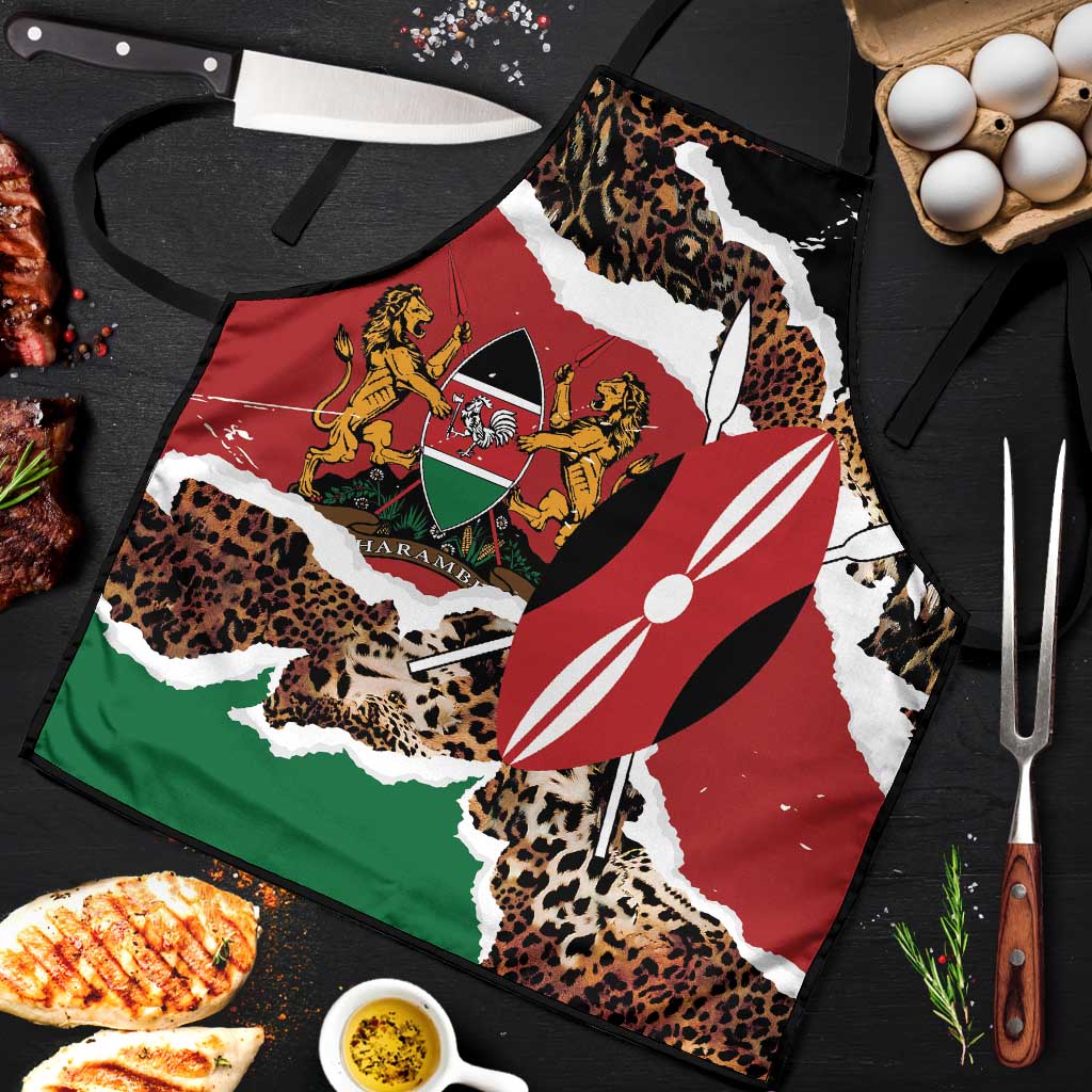 Kenya Grunge Apron Mix Animal Skin Pattern - Wonder Print Shop