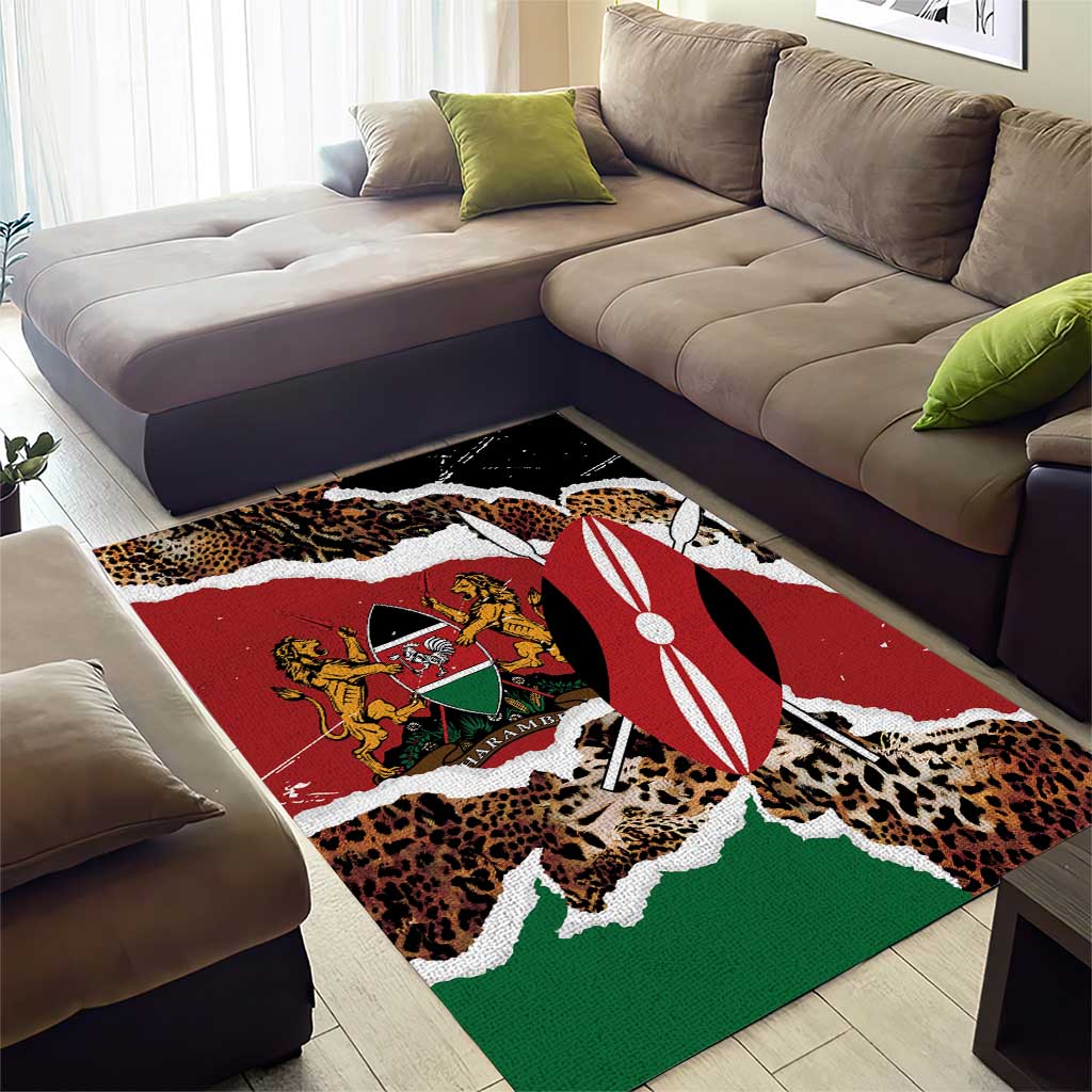 Kenya Grunge Area Rug Mix Animal Skin Pattern - Wonder Print Shop