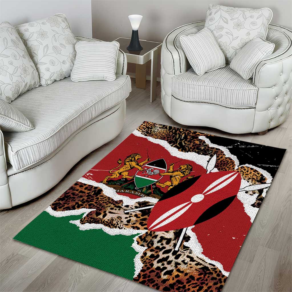 Kenya Grunge Area Rug Mix Animal Skin Pattern - Wonder Print Shop