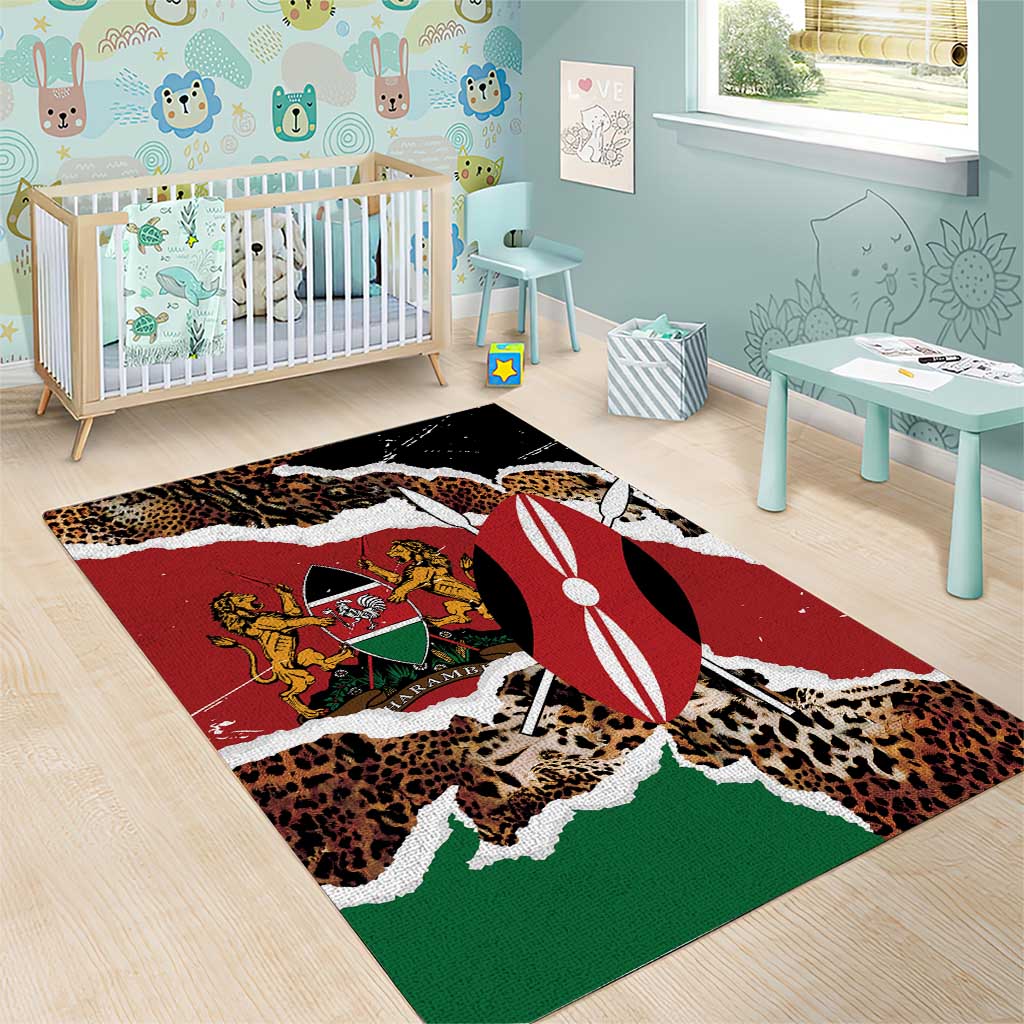 Kenya Grunge Area Rug Mix Animal Skin Pattern - Wonder Print Shop