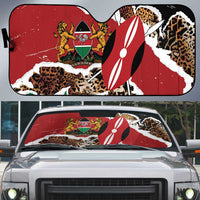 Kenya Grunge Auto Sun Shade Mix Animal Skin Pattern - Wonder Print Shop