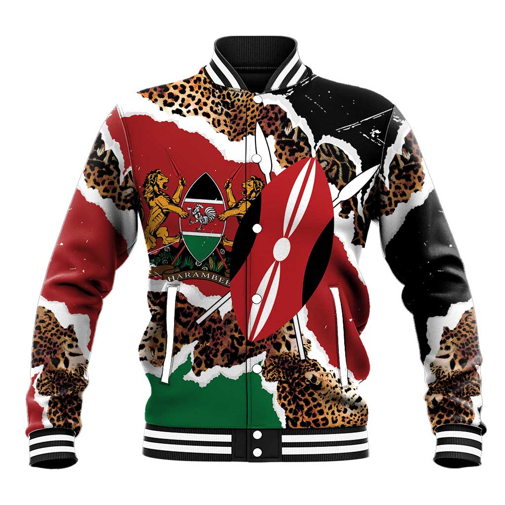Kenya Grunge Baseball Jacket Mix Animal Skin Pattern - Wonder Print Shop