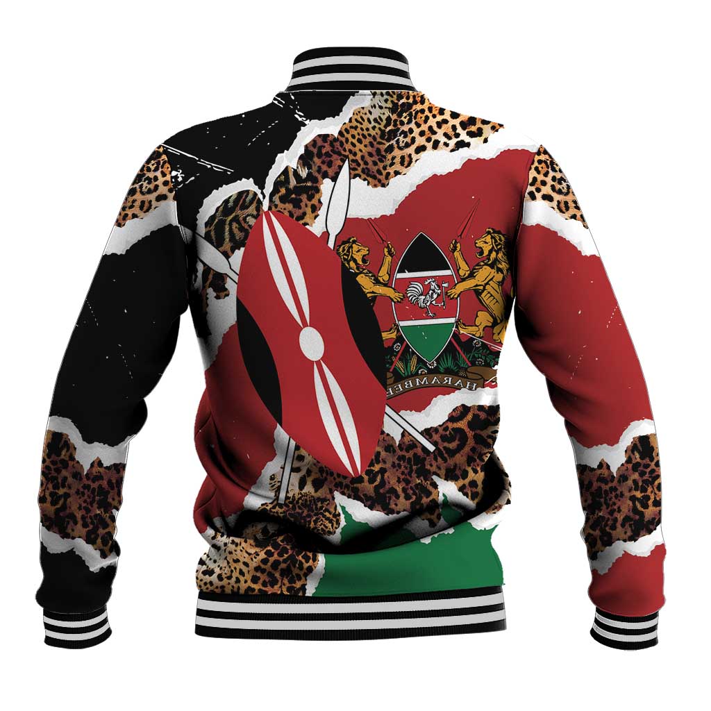 Kenya Grunge Baseball Jacket Mix Animal Skin Pattern - Wonder Print Shop
