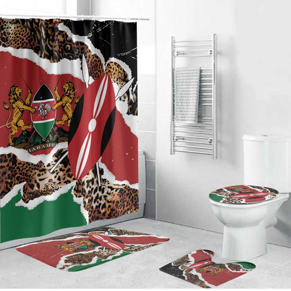 Kenya Grunge Bathroom Set Mix Animal Skin Pattern - Wonder Print Shop
