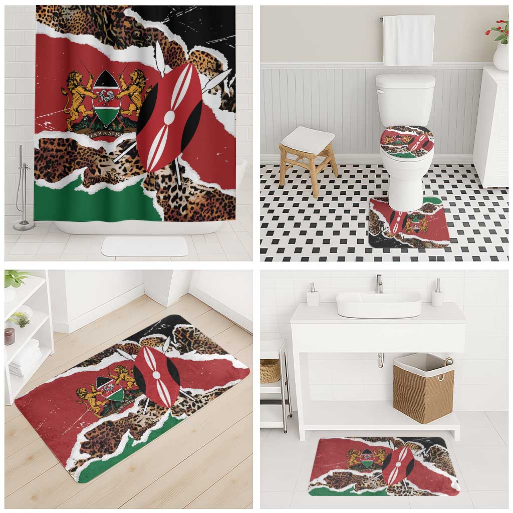 Kenya Grunge Bathroom Set Mix Animal Skin Pattern - Wonder Print Shop
