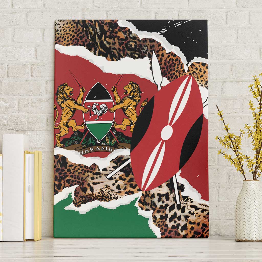 Kenya Grunge Canvas Wall Art Mix Animal Skin Pattern - Wonder Print Shop