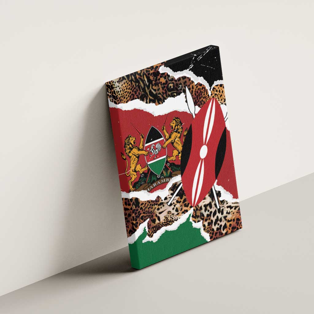 Kenya Grunge Canvas Wall Art Mix Animal Skin Pattern - Wonder Print Shop