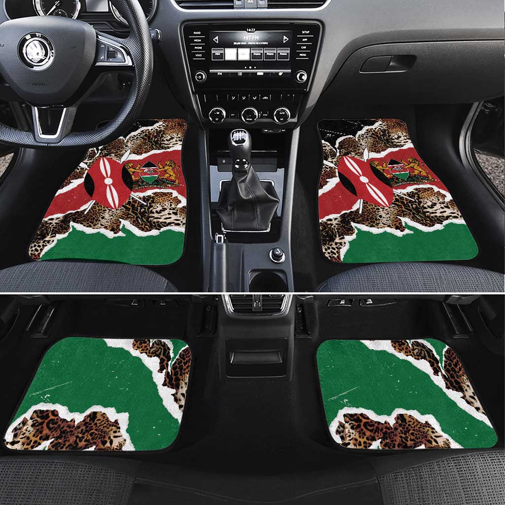 Kenya Grunge Car Mats Mix Animal Skin Pattern - Wonder Print Shop
