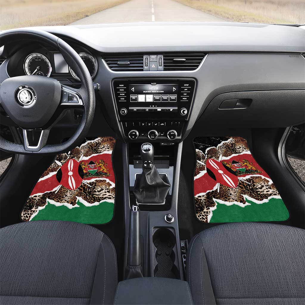 Kenya Grunge Car Mats Mix Animal Skin Pattern - Wonder Print Shop