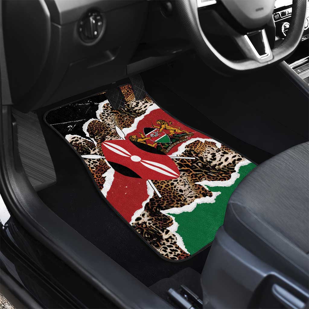 Kenya Grunge Car Mats Mix Animal Skin Pattern - Wonder Print Shop