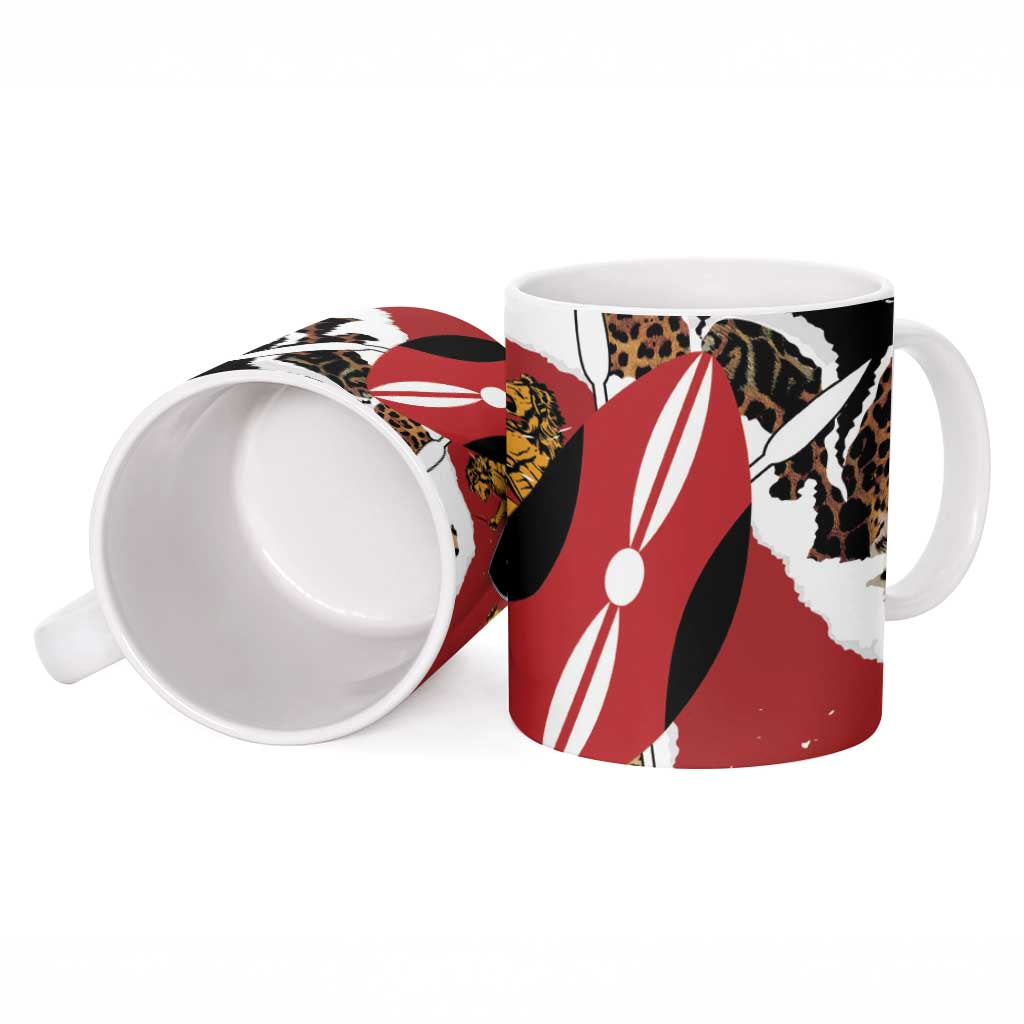 Kenya Grunge Ceramic Mug Mix Animal Skin Pattern - Wonder Print Shop