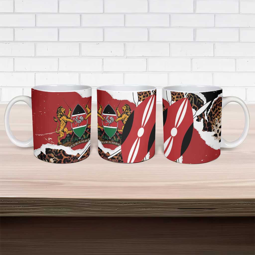 Kenya Grunge Ceramic Mug Mix Animal Skin Pattern - Wonder Print Shop