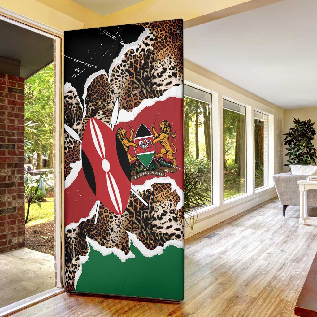 Kenya Grunge Door Cover Mix Animal Skin Pattern - Wonder Print Shop