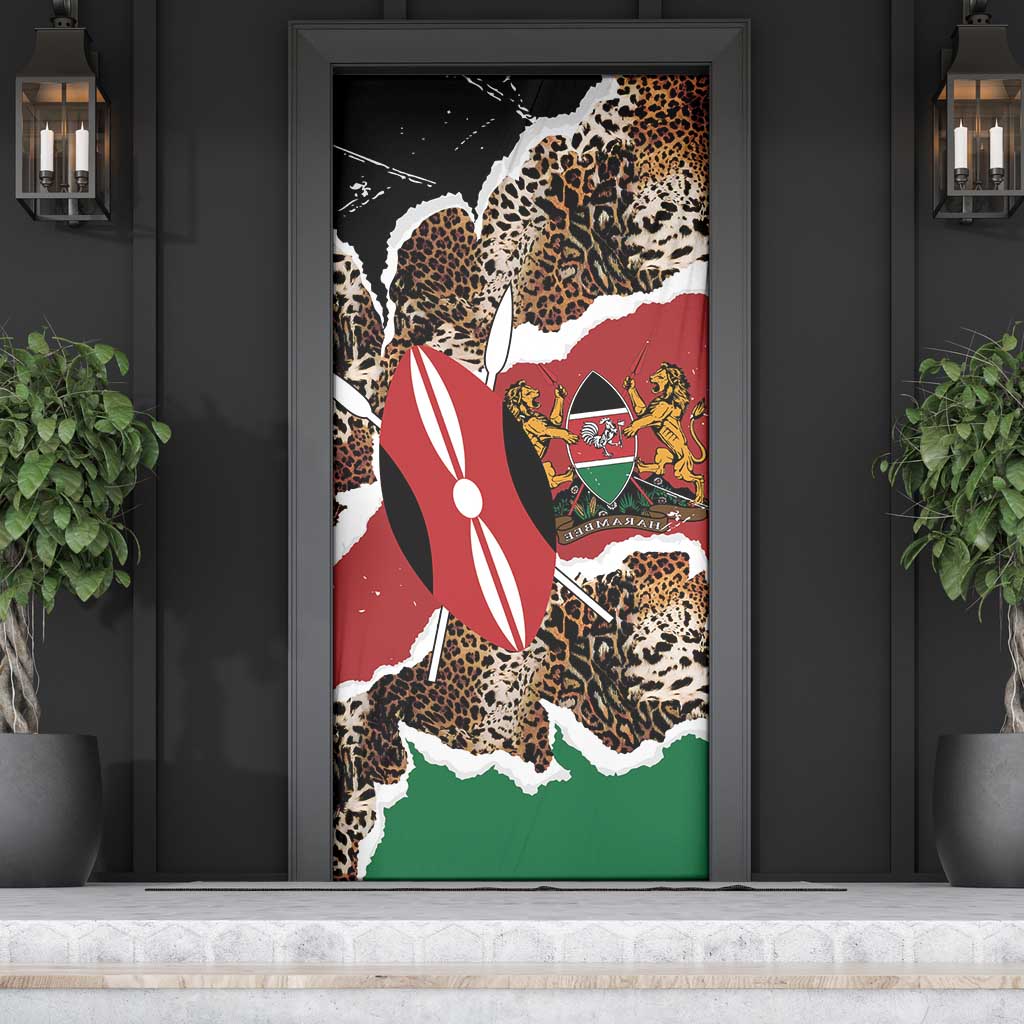 Kenya Grunge Door Cover Mix Animal Skin Pattern - Wonder Print Shop