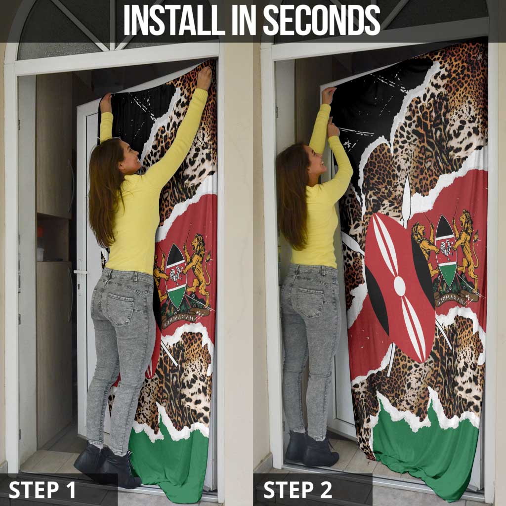 Kenya Grunge Door Cover Mix Animal Skin Pattern - Wonder Print Shop