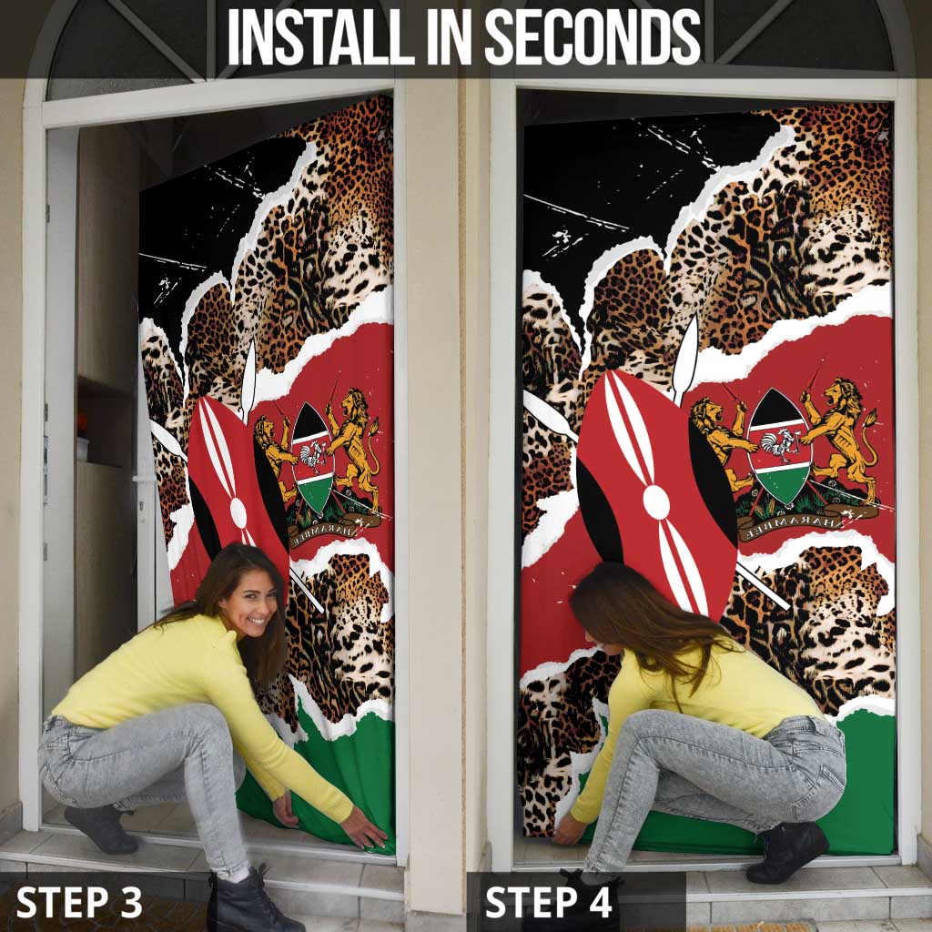Kenya Grunge Door Cover Mix Animal Skin Pattern - Wonder Print Shop