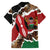 Kenya Grunge Family Matching Long Sleeve Bodycon Dress and Hawaiian Shirt Mix Animal Skin Pattern - Wonder Print Shop