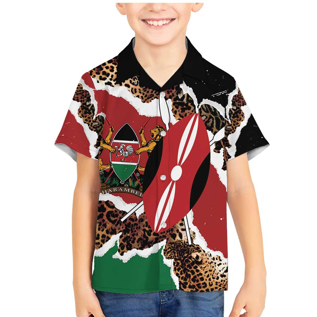 Kenya Grunge Family Matching Mermaid Dress and Hawaiian Shirt Mix Animal Skin Pattern - Wonder Print Shop