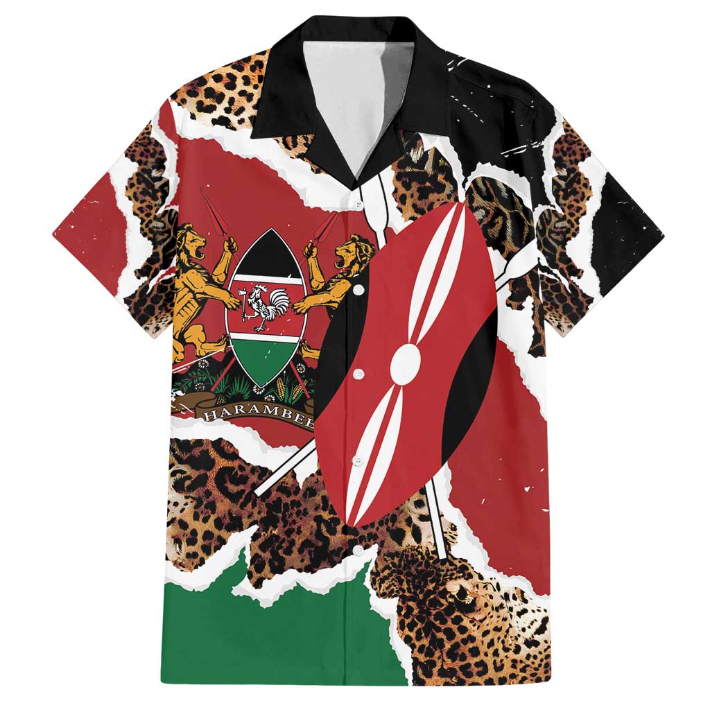 Kenya Grunge Family Matching Off Shoulder Maxi Dress and Hawaiian Shirt Mix Animal Skin Pattern - Wonder Print Shop